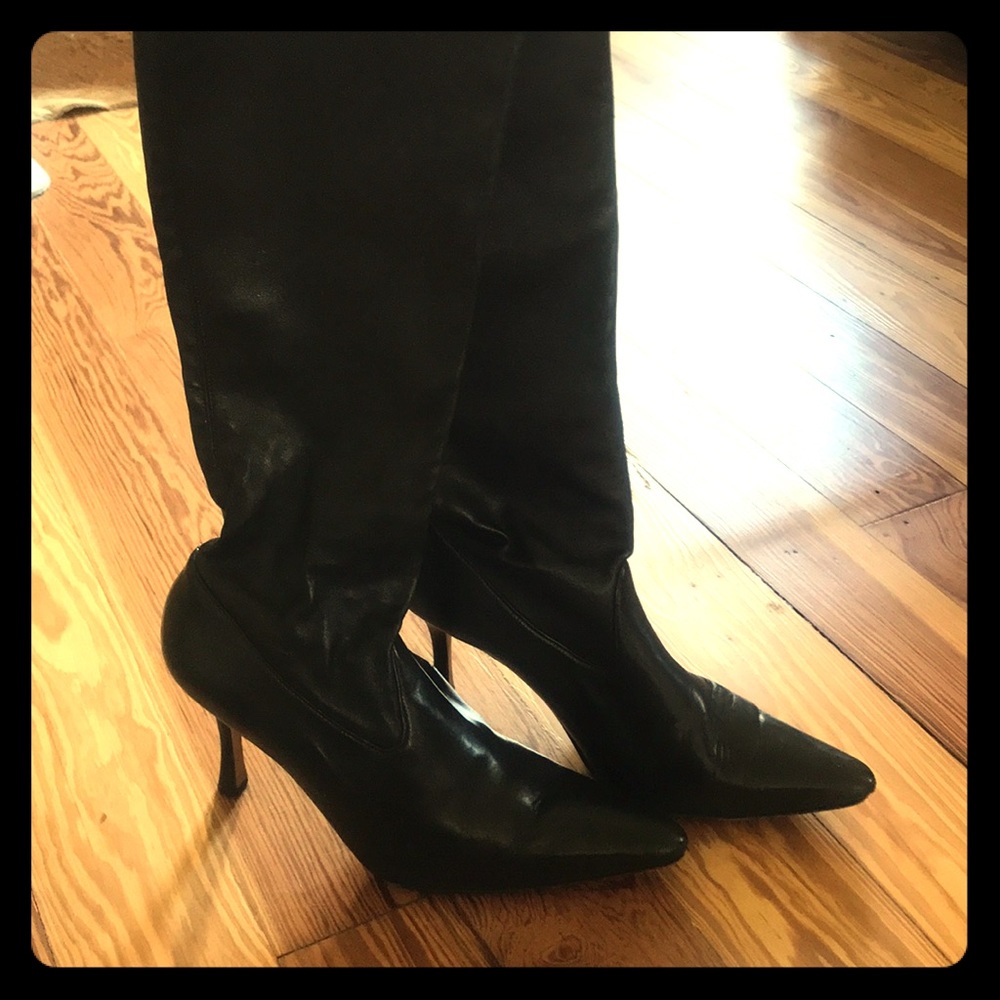 Manilo Blahnik authentic leather stiletto boots